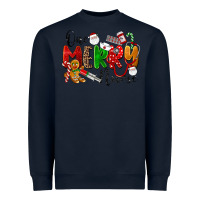 Navy One Merry Nurse Heavyweight Sweatshirt - LillyAllenDesigns