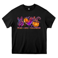 Black peace love halloween Heavy Core Tee - AdoDesignShop