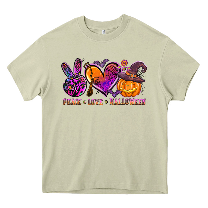 Peace Love Halloween Heavy Core Tee by AdoDesignShop | Teevron