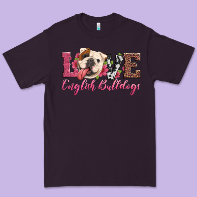 Love English Bulldogs Premium Tee Designed By Artiststas