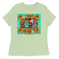 Matcha sunflower and daisy nurse tumbler Ladies Tee - BundleAndBundleShop