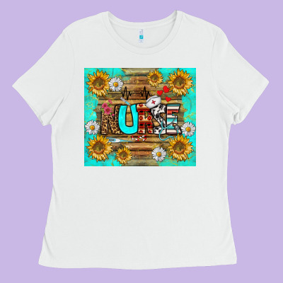 Sunflower And Daisy Nurse Tumbler Ladies Tee Designed By Bundleandbundleshop