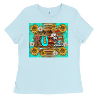 Baby Blue sunflower and daisy nurse tumbler Ladies Tee - BundleAndBundleShop