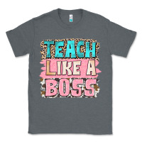 Charcoal Heather teach like a boss Classic Tee - NancyCooperArtShop