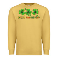 Antique Gold St. Patrick's Day lucky and blessed Premium Sweatshirt - HowdyJamesFarm