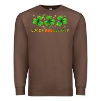 Chestnut St. Patrick's Day lucky and blessed Premium Sweatshirt - HowdyJamesFarm