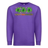Purple St. Patrick's Day lucky and blessed Premium Sweatshirt - HowdyJamesFarm