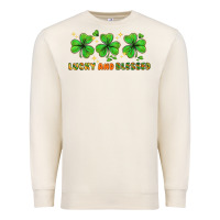 Sandshell St. Patrick's Day lucky and blessed Premium Sweatshirt - HowdyJamesFarm