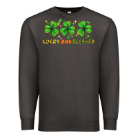Smoke St. Patrick's Day lucky and blessed Premium Sweatshirt - HowdyJamesFarm