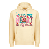 Pina Colada I wear my heart on my sleeve Valentine's Day Premium Hoodie - HowdyJamesFarm