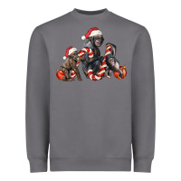 Storm christmas chimpanzee and gorilla Heavyweight Sweatshirt - LillyAllenDesigns
