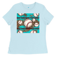 Baby Blue baseball Ladies Tee - JahusDesignShop