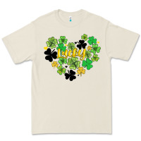 Bone lucky heart shaped clover Premium Tee - AdoDesignShop