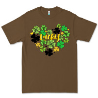 Cacao lucky heart shaped clover Premium Tee - AdoDesignShop