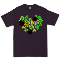 Plum lucky heart shaped clover Premium Tee - AdoDesignShop