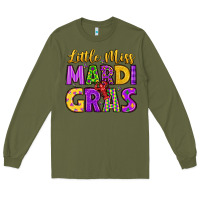Army Green little miss mardi gras Long Sleeve Tee - LillyAllenDesigns