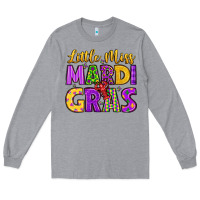 Heather Grey little miss mardi gras Long Sleeve Tee - LillyAllenDesigns
