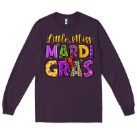 Plum little miss mardi gras Long Sleeve Tee - LillyAllenDesigns