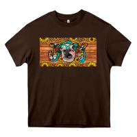 Chocolate Brown joy license plate Heavy Core Tee - Artiststas
