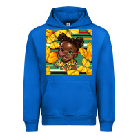 Cobalt juneteenth afro girl seamless pattern Urban Hoodie - BundleAndBundleShop
