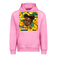 Fuchsia Pink juneteenth afro girl seamless pattern Urban Hoodie - BundleAndBundleShop