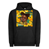Pigment Black juneteenth afro girl seamless pattern Urban Hoodie - BundleAndBundleShop