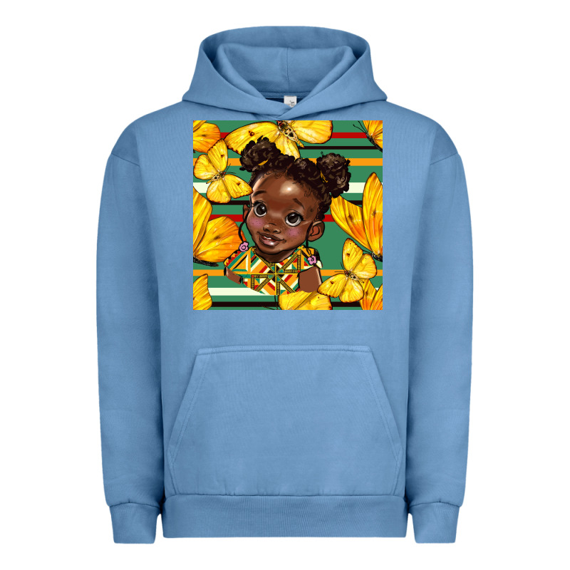 Juneteenth Afro Girl Seamless Pattern Urban Hoodie by BundleAndBundleShop | Teevron