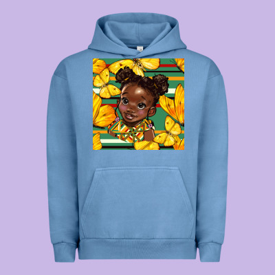 Juneteenth Afro Girl Seamless Pattern Urban Hoodie Designed By Bundleandbundleshop