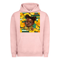 Pigment Salmon juneteenth afro girl seamless pattern Urban Hoodie - BundleAndBundleShop