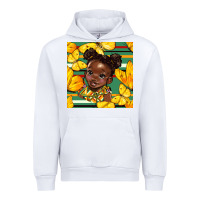 White juneteenth afro girl seamless pattern Urban Hoodie - BundleAndBundleShop