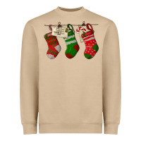 Mushroom Christmas Socks With Santa Letter Heavyweight Sweatshirt - LillyAllenDesigns