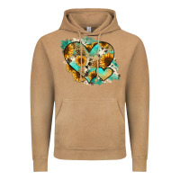 Vintage Camel Leopard Sunflower Cowhide Glitter Heart Vintage Hoodie - Jasminsmagicworld