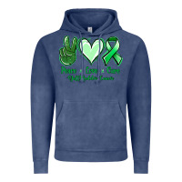 Vintage Denim Peace love cure Gallbladder Cancer Vintage Hoodie - NancyCooperArtShop
