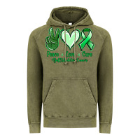 Vintage Olive Peace love cure Gallbladder Cancer Vintage Hoodie - NancyCooperArtShop