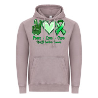 Vintage Zinc Peace love cure Gallbladder Cancer Vintage Hoodie - NancyCooperArtShop