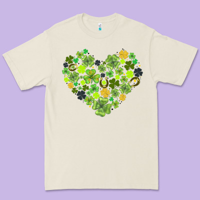 Heart Shaped Clover Premium Tee Designed By Adodesignshop