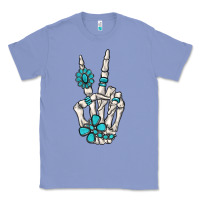 Colony Blue turquoise gemstone skeleton hand Classic Tee - MaliasSmallBusiness