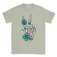 Matcha turquoise gemstone skeleton hand Classic Tee - MaliasSmallBusiness