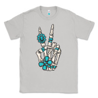 Moon Dust turquoise gemstone skeleton hand Classic Tee - MaliasSmallBusiness
