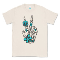 Natural turquoise gemstone skeleton hand Classic Tee - MaliasSmallBusiness