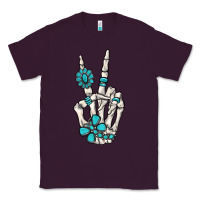 Plum turquoise gemstone skeleton hand Classic Tee - MaliasSmallBusiness