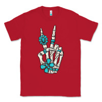 Red turquoise gemstone skeleton hand Classic Tee - MaliasSmallBusiness