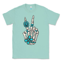 Seafoam turquoise gemstone skeleton hand Classic Tee - MaliasSmallBusiness
