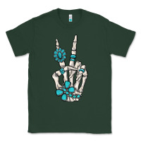 Sports Green turquoise gemstone skeleton hand Classic Tee - MaliasSmallBusiness