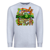Heather Grey Loads of luck Premium Sweatshirt - CowGirlArtShop
