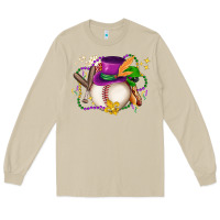 Mushroom mardi gras baseball Long Sleeve Tee - LillyAllenDesigns