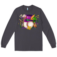 Smoke mardi gras baseball Long Sleeve Tee - LillyAllenDesigns