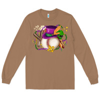Toasted Coconut mardi gras baseball Long Sleeve Tee - LillyAllenDesigns