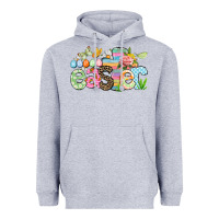 Heather Grey Happy Easter Easter Day Heavyweight Hoodie - CowGirlArtShop