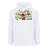 White Happy Easter Easter Day Heavyweight Hoodie - CowGirlArtShop